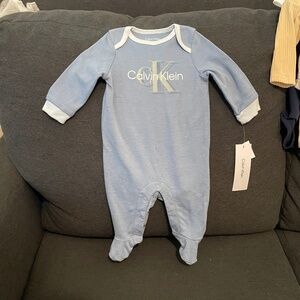 Calvin Klein Blue One Piece Coverall Size 0-3 Months Infant/Baby NWT